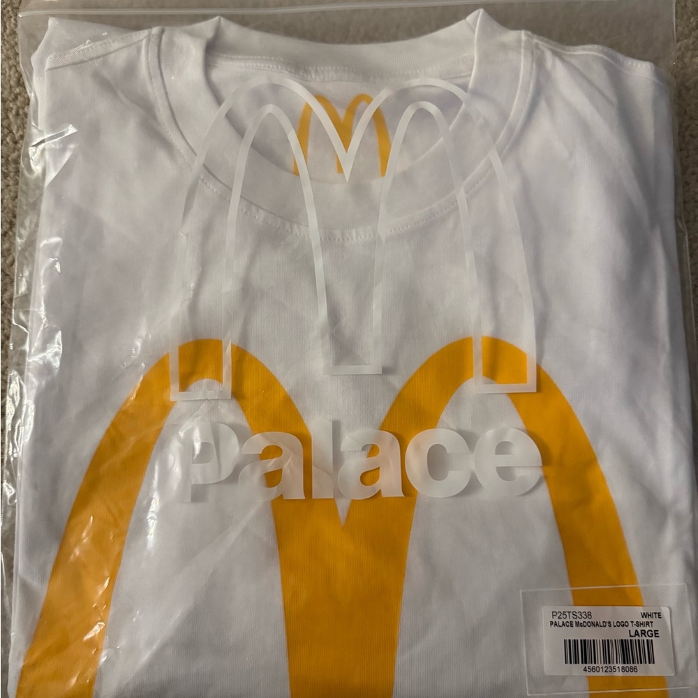 Palace White and Yellow Logo T-Shirt